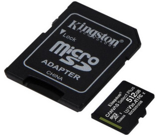 Kingston 512GB microSDXC Canvas Select Plus 100R A1 C10 Card + adapterrel PC