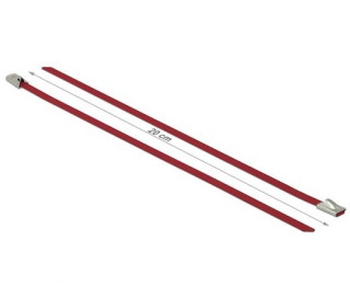 DeLock Stainless Steel Cable Ties L 200 x W 4.6 mm Red 10pieces PC