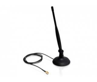 Delock 88413 SMA WLAN 4 dBi Antenna mágneses állvánnyal és hajlékony szerkezettel Fényképezőgépek, kamerák