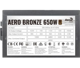 Aerocool Aero Bronze 650W Fekete PC