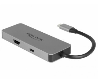 ODDNB-DVDRW DELOCK USB Type-C docking station 4K HDMI, Hub, SD kártyaolvasó, PD 2.0 PC