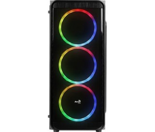 HÁZ AEROCOOL SI-5200 RGB ATX  Black Akril üveg PC