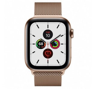 Apple Watch Series 5 GPS+Cellular okosóra, 44mm, Rozsdamentesacél, arany/arany milánói szíj Mobil