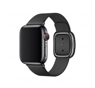 Apple Watch 38/40mm bőr szíj modern csattal, L méretű, fekete Több platform