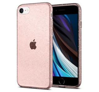 Spigen Liquid Crystal Glitter Apple iPhone SE(2020)/8/7 Rose Quartz tok, átlátszó Mobil