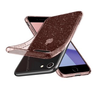 Spigen Liquid Crystal Glitter Apple iPhone SE(2020)/8/7 Rose Quartz tok, átlátszó Mobil