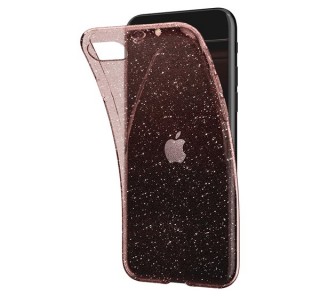 Spigen Liquid Crystal Glitter Apple iPhone SE(2020)/8/7 Rose Quartz tok, átlátszó Mobil