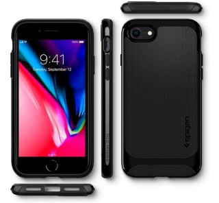 Spigen Neo Hybrid Apple iPhone SE(2020)/8/7 Shiny Black tok, fekete Mobil