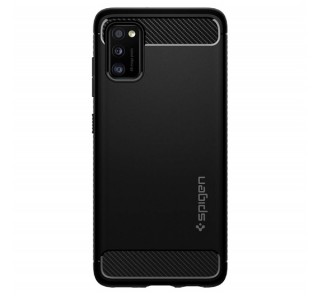 Spigen Rugged Armor Samsung Galaxy A41 Matte Black tok, fekete Mobil