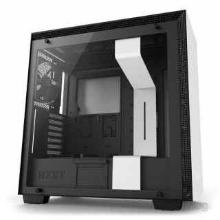 NZXT H700 Fekete-Fehér (Táp nélküli) ablakos ATX ház PC