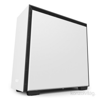 NZXT H700 Fekete-Fehér (Táp nélküli) ablakos ATX ház PC