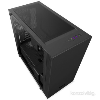 NZXT H400 Fekete (Táp nélküli) ablakos mATX ház PC