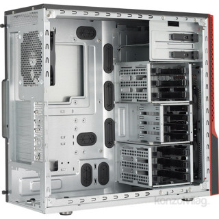 Supermicro SuperChassis GS50-000R  Fekete-Piros (Táp nélküli) ATX ház PC