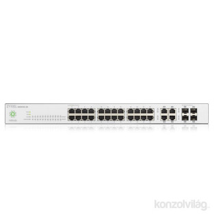 ZyXEL NSW100-28 Nebula 24port GbE LAN, 4port GbE SFP/RJ45 Combo Felhő alapú switch PC