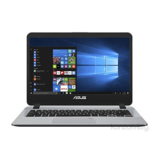 ASUS X407UA-BV369T 14"/Intel Core i3-7020U/4GB/128GB/Int. VGA/Win10/szürke laptop PC