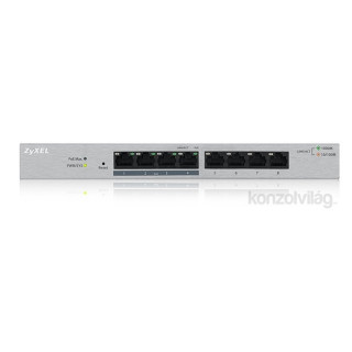 ZyXEL GS1200-8HP 8port GbE LAN PoE (60W) web menedzselhető asztali switch PC