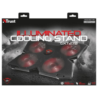 Trust GXT 278 Yozu Notebook Cooling Stand gamer hűtőpad PC