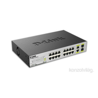 D-Link DES-1018MP 16port FE LAN 2x GbE SFP port nem menedzselhető PoE switch PC