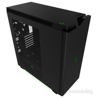 NZXT H440 Mid Tower Razer Edition Fekete (Táp nélküli) ablakos ATX ház PC