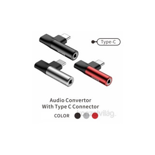 MOBIL-CASE Baseus  L41 Type-C (input) for Type-C female connectors + 3.5 mm female connector adapters Black Mobil