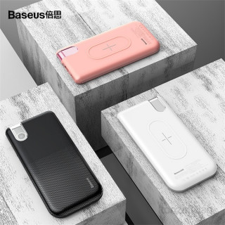 Baseus Thin 10000mAh vezeték nélküli fekete power bank Mobil