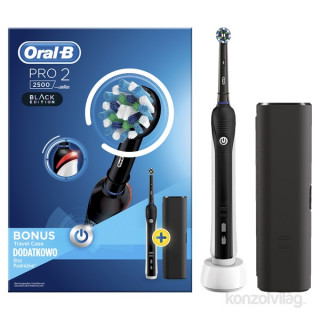 Oral-B PRO 2 2500 fekete Cross Action elektromos fogkefe fejjel Otthon