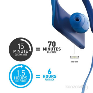 Panasonic RP-BTS35E-A kék vízálló Bluetooth sport fülhallgató headset Mobil