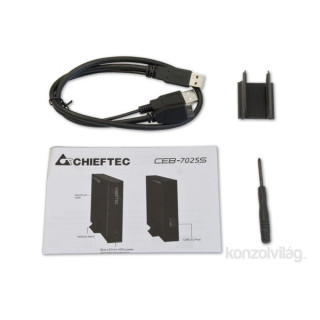 Chieftec CEB-7025S Alu Fekete [2,5"/USB3.0] PC