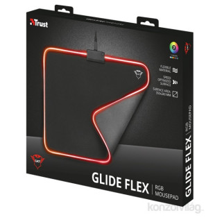 Trust GXT 762 Glide-Flex Illuminated flexible gamer fekete egérpad PC