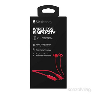 Skullcandy S2JPW-M010 JIB+ fekete/piros Bluetooth nyakpántos fülhallgató headset Mobil