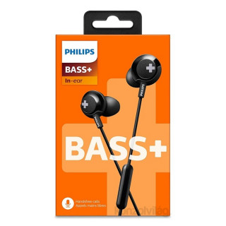 Philips SHE4305BK Bass+ fekete mikrofonos fülhallgató Mobil