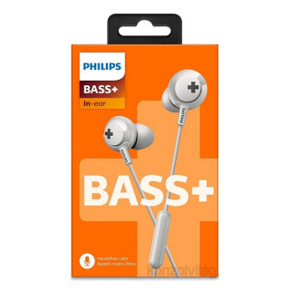 Philips SHE4305WT Bass+ fehér mikrofonos fülhallgató Mobil