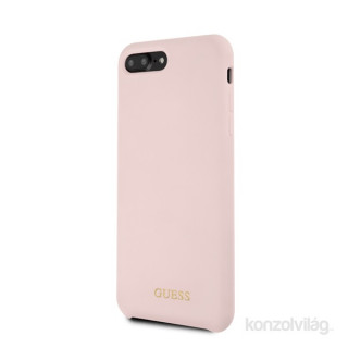 MOBIL-CASE Guess szilikon, világos pink iPhone 8 Plus tok arany logóval Mobil