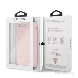 MOBIL-CASE Guess szilikon, világos pink iPhone 8 Plus tok arany logóval Mobil