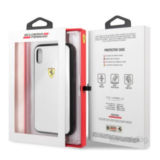 MOBIL-CASE Ferrari On-Track iPhone X fehér logóval akril tok Mobil