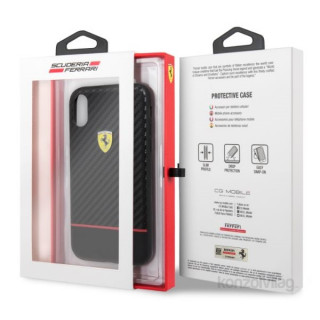 Ferrari On-Track racing iPhone X/XS karbon és puha gumi tok Mobil