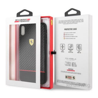 Ferrari On-Ttrack racing iPhone XS MAX karbon és puha gumi tok Mobil