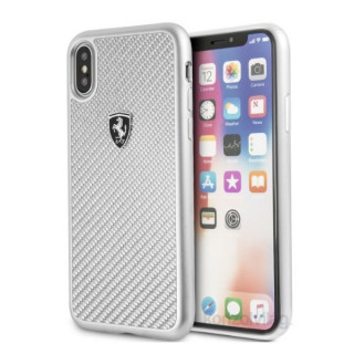 Ferrari Heritage iPhone X/XS valódi karbon kemény ezüst tok Mobil