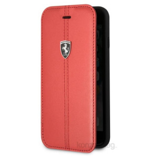 MOBIL-CASE Ferrari Heritage iPhone 8 kihajtható piros csíkos tok Mobil