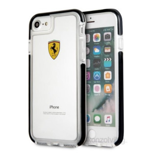 MOBIL-CASE Ferrari iPhone 7 átlátszó fényes fekete tok Mobil