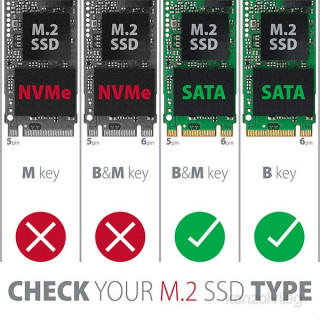 AXAGON EEM2-U3C USB-C 3.1 SATA M.2 Box PC