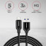 MOBIL-CASE AXAGON USB-C - USB-A 3.2 Gen 1 cable 0,5m Black thumbnail