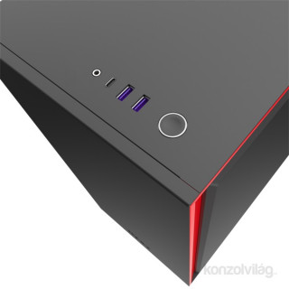 NZXT H710 Tempered Glass Matte Black/Red PC