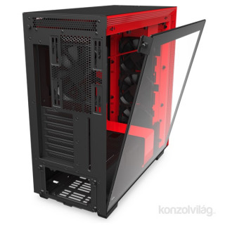 NZXT H710 Tempered Glass Matte Black/Red PC