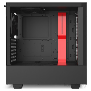 NZXT H510 Window Matte Black/Red PC