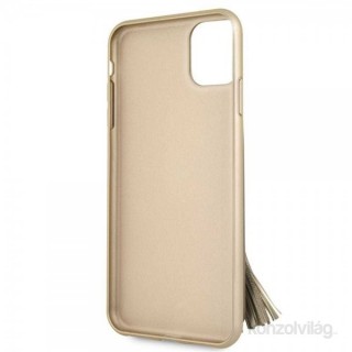 MOBIL-CASE GUESS Saffiano iPhone 11 Pro gyűrűs kitámasztóval bézs kemény tok Mobil