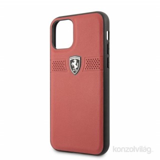 MOBIL-CASE FERRARI Off Track iPhone 11 Pro piros szemcsés bőrtok Mobil