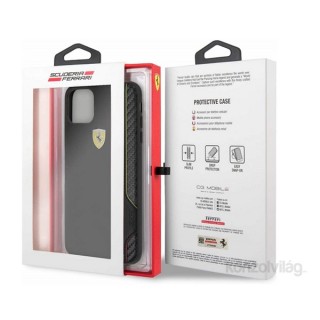 MOBIL-CASE FERRARI On Track iPhone 11 Pro Max fekete puha PU gumitok Mobil