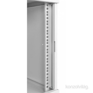 Stalflex RC10-9U-300GG 10" 9U 300 mm mély lapra szerelt szürke üveg ajtós fali rack szekrény PC