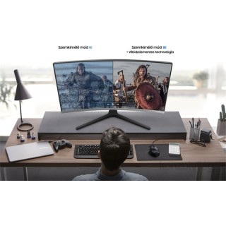 Samsung 31,5" C32R500FHU LED HDMI 1500R ívelt kijelzős kékes sötétszürke monitor PC